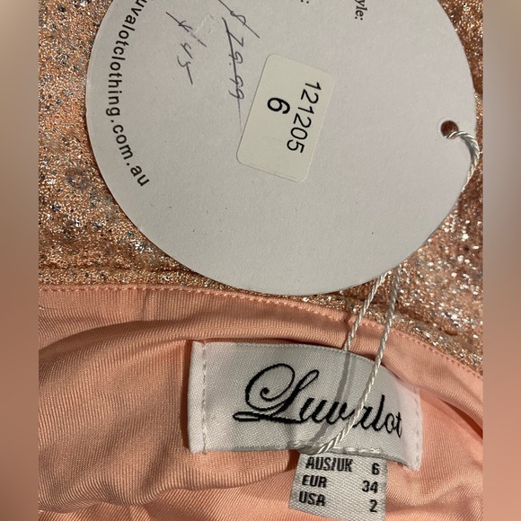 Luvalot ➰ ladies BNWT baby pink high slit midi skirt XXS - Picture 4 of 4